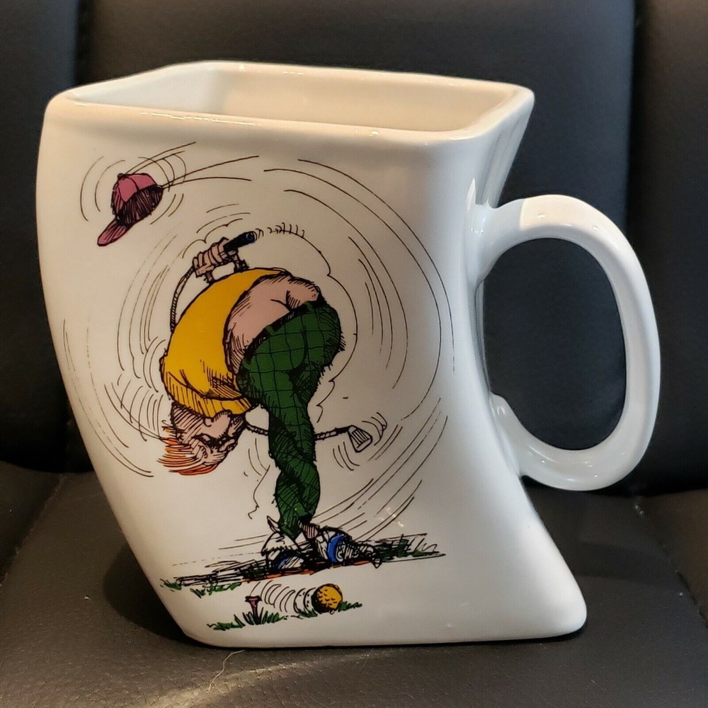 Vintage The Results Of Over Swing Twisted Golf Humor Coffee Mug Funny Golf Gifts